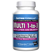 Multi 1 to 3, With Lutein & Bilberry, Iron Free, 100 Easy-Solv tabs, Jarrow Formulas