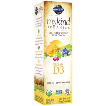 mykind Organics Vegan D3 Spray, Whole Food Vitamin Liquid, 2 oz, Garden of Life