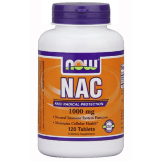 NAC 1000 mg (N-Acetyl Cysteine), 120 Tablets, NOW Foods