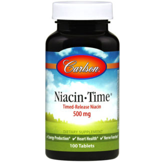 Niacin Time, Timed Release 500 mg, 500 tablets, Carlson Labs