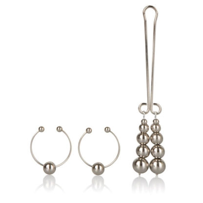 Nipple & Clitoral Non-Piercing Body Jewelry - Silver, California Exotic Novelties