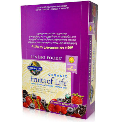 Organic Fruits of Life, Whole Food Antioxidant Matrix Bar, Summer Berry, 12 Bars, Garden of Life