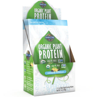 Organic Plant Protein Packet - Smooth Vanilla, 5 Packs, Garden of Life