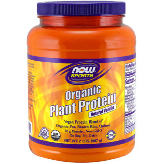 Organic Plant Protein Powder - Natural Vanilla, 2 lb, NOW Foods