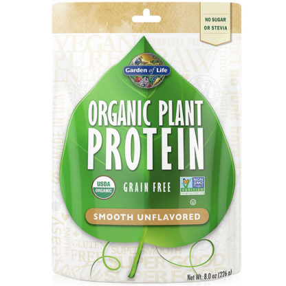 Organic Plant Protein Powder - Smooth Unflavored, 8 oz (226 g), Garden of Life
