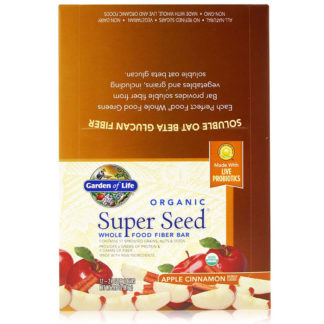 Organic Super Seed, Whole Food Fiber Bar, Apple Cinnamon, 12 Bars, Garden of Life