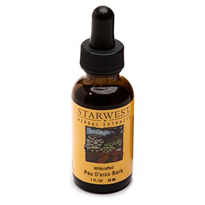 Pau D'Arco Bark Extract Liquid 1 oz Wild Crafted, StarWest Botanicals