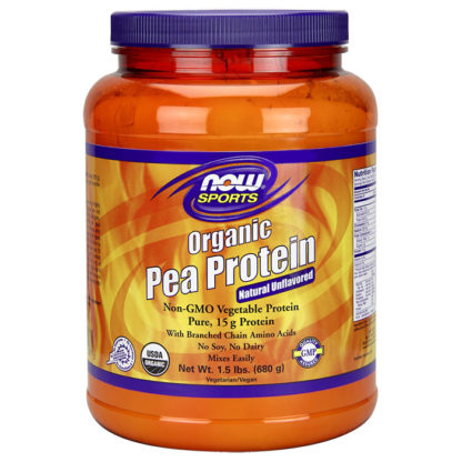 Pea Protein Organic, Natural Unflavored, 1.5 lb, NOW Foods