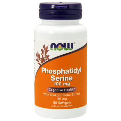 Phosphatidyl Serine 100mg / Ginkgo Biloba 60mg 50 Gels, NOW Foods