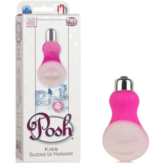 Posh Silicone Ice Massager Vibrator Kiss, Pink, California Exotic Novelties