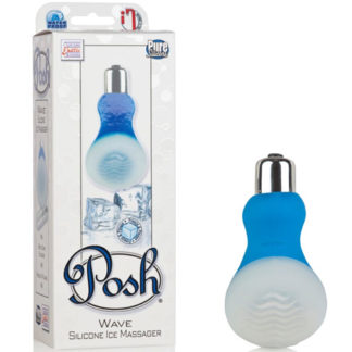 Posh Silicone Ice Massager Vibrator Wave, Blue, California Exotic Novelties