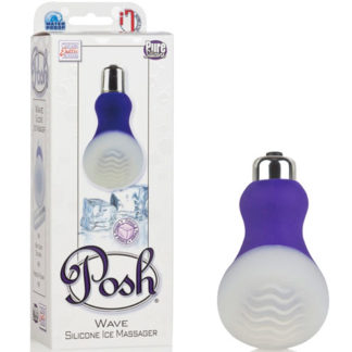 Posh Silicone Ice Massager Vibrator Wave, Purple, California Exotic Novelties