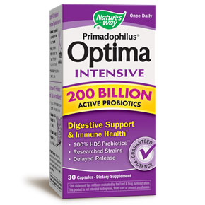 Primadophilus Optima Intensive 200 Billion Active Probiotics, 30 Capsules, Nature's Way