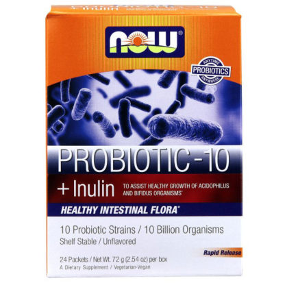 Probiotic-10 Powder Sticks, 10 Probiotic Strains, 24 Packets, NOW Foods