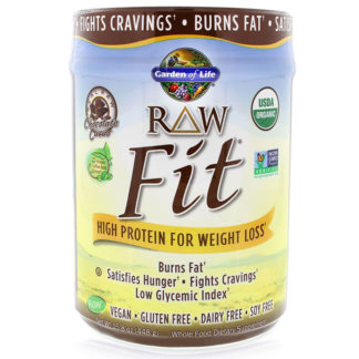 RAW Fit - Chocolate Cacao, High Protein Shake for Weight Loss, 450 g (10 Servings), Garden of Life