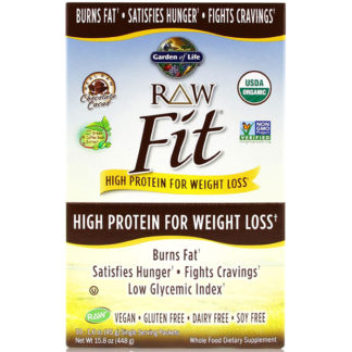RAW Fit Organic Protein Powder - Chocolate Cacao, 10 Packets (45 g Each), Garden of Life