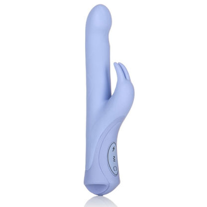 Rechargeable Rotating Jack Rabbit Vibrator - Blue, Waterproof Silicone Vibe, California Exotic Novelties