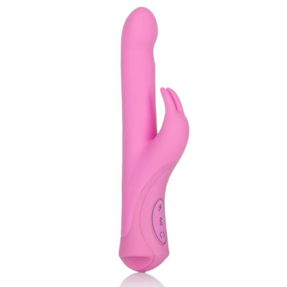 Rechargeable Rotating Jack Rabbit Vibrator - Pink, Waterproof Silicone Vibe, California Exotic Novelties