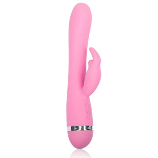 Rechargeable Triple Motor Jack Rabbit Vibrator - Pink, Waterproof Silicone Vibe, California Exotic Novelties