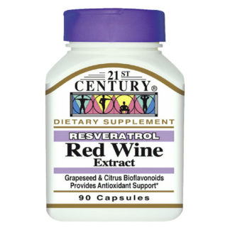 Resveratrol Red Wine Extract, 90 Capsules, 21st Century Health Care