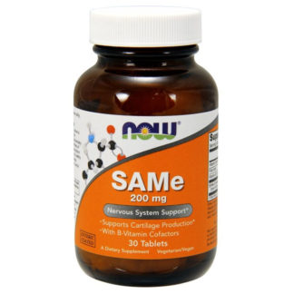 SAMe 200 mg (SAM-e 2X), 30 Tablets, NOW Foods