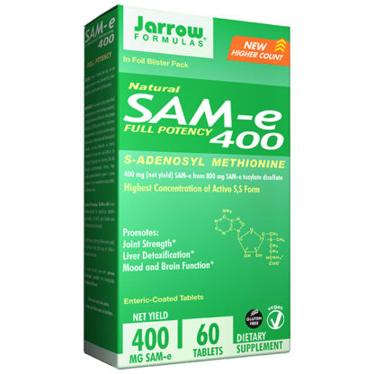 SAM-e 400, Full Potency, Value Size, 60 Tablets, Jarrow Formulas