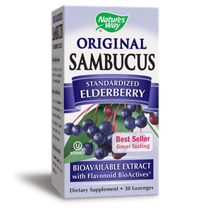 Sambucus Black Elderberry Lozenge, 30 Lozenges, Nature's Way