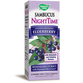 Sambucus NightTime, Elderberry Syrup, 4 oz, Nature's Way