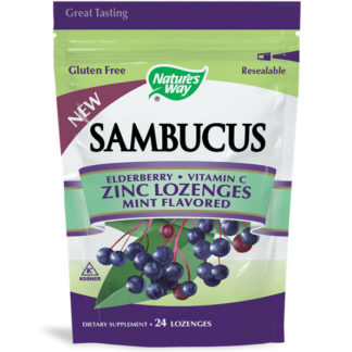 Sambucus Zinc Lozenges - Mint Flavor, 24 Lozenges, Nature's Way