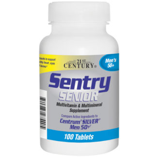 Sentry Senior Men's 50+, Multivitamin & Multimineral, 100 Tablets, 21st Century HealthCare