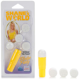 Shane's World Pledge Party Massager, Yellow, California Exotic Novelties