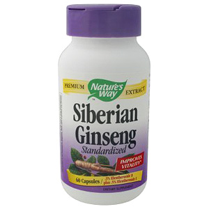 Siberian Eleuthero Extract Standardized 60 caps from Nature's Way
