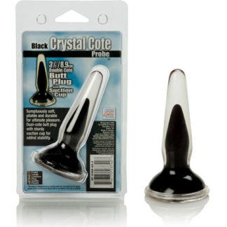 Silicone Crystal Cote Butt Plug - Black, California Exotic Novelties