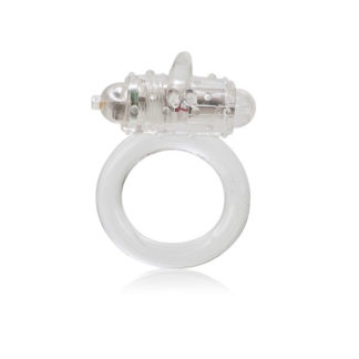 One Touch, Slim Cock Ring - Clear Flicker, Stretchy Enhancer, California Exotic Novelties