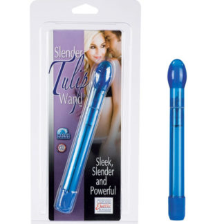 Slender Tulip Wand Vibrator - Cobalt, California Exotic Novelties
