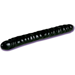 Slim Jim Duo 17 Veined Super Slim Dong - Black, California Exotic Novelties