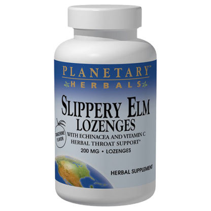 Slippery Elm Lozenge 150 mg Tangerine, 200 Lozenges, Planetary Herbals