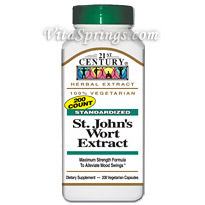 St. John's Wort Extract 200 Vegetarian Capsules, 21st Century Health Care