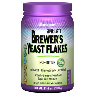 Super Earth Brewer's Yeast Flakes, Value Size, 11.6 oz (330 g), Bluebonnet Nutrition