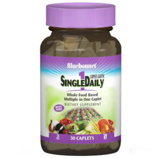 Super Earth Single Daily Multiple, Iron Free, 30 Caplets, Bluebonnet Nutrition