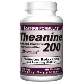 Theanine 200 (L-Theanine 200 mg), 60 Capsules, Jarrow Formulas