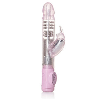 Thrusting Action Jack Rabbit Vibrator - Pink, Advanced Waterproof Vibe, California Exotic Novelties