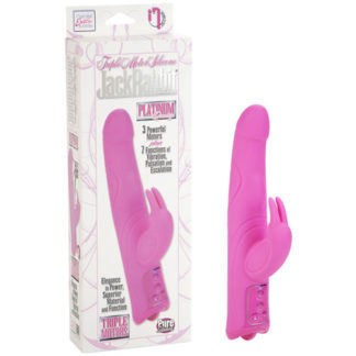 Triple Motor Silicone Jack Rabbit Vibrator, Pink, California Exotic Novelties