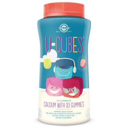 U-Cubes Children's Calcium with D3 Chewable Gummy, 60 Gummies, Solgar