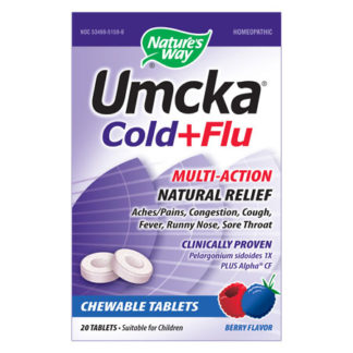 Umcka Cold & Flu Berry Chewable, 20 Tablets, Nature's Way