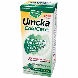 Umcka Cold Care Syrup Menthol 8 oz liquid from Nature's Way
