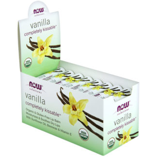 Completely Kissable Vanilla Lip Balm, 0.15 oz x 32 Pack, NOW Foods