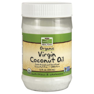 Virgin Coconut Oil Organic 12 oz, NOW Foods