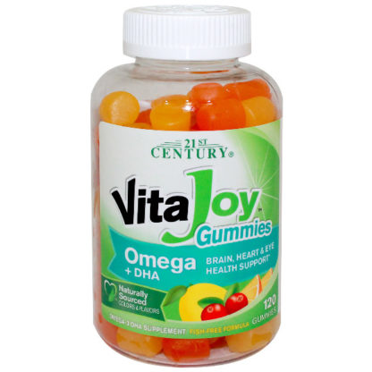 VitaJoy Omega + DHA Gummies, 120 Gummies, 21st Century HealthCare