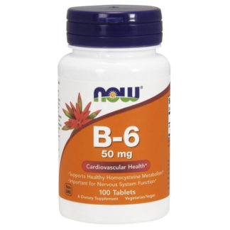 Vitamin B-6 (Vitamin B6) 50mg 100 Tabs, NOW Foods